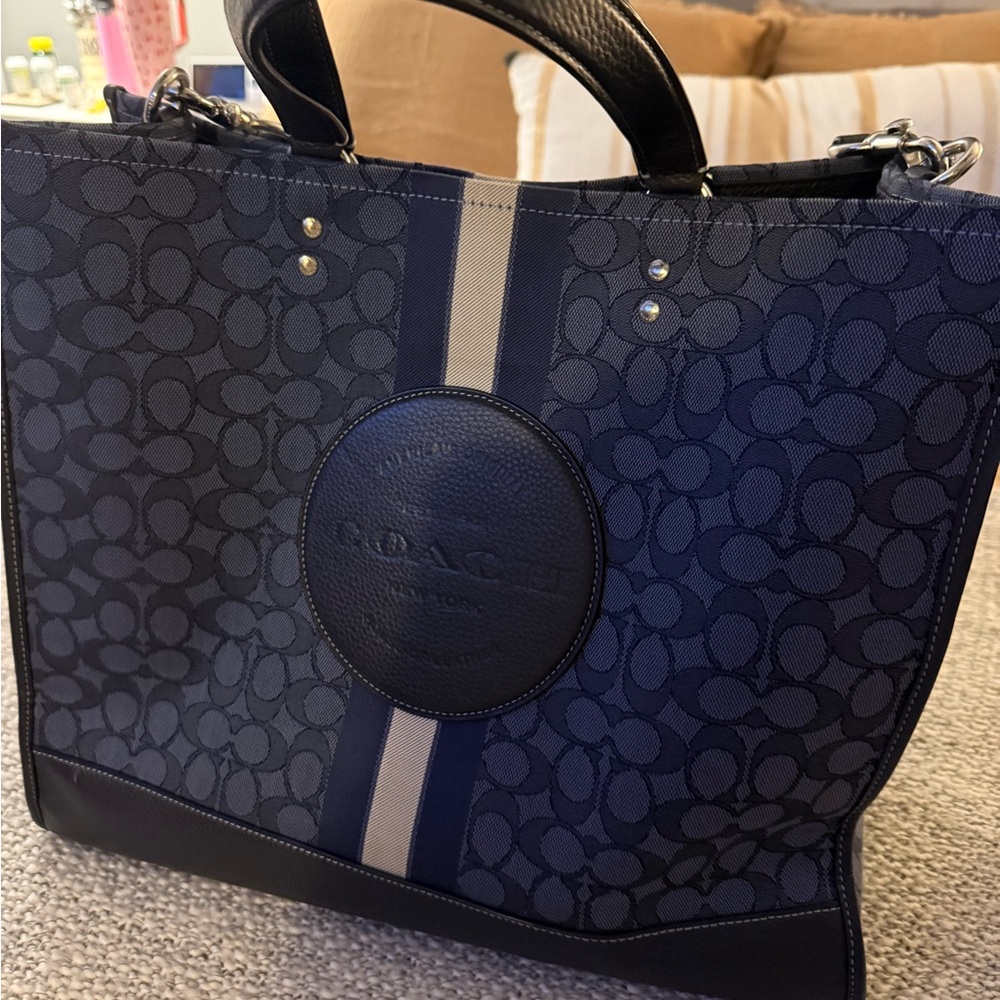 Coach Dark Blue Signature Tote